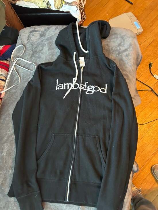 Lamb of god hoodie size large  great condition never worn